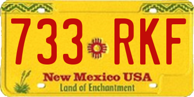 NM license plate 733RKF