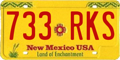 NM license plate 733RKS