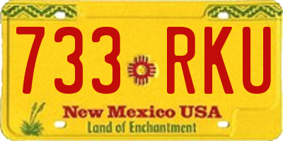 NM license plate 733RKU
