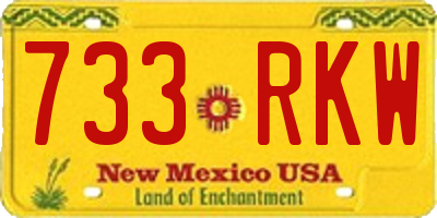 NM license plate 733RKW