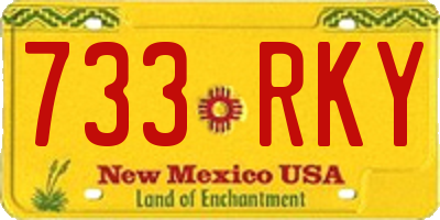 NM license plate 733RKY