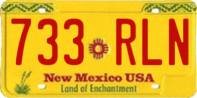 NM license plate 733RLN
