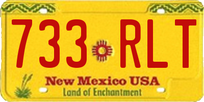 NM license plate 733RLT