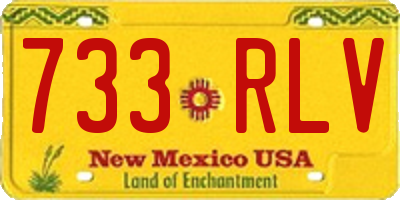 NM license plate 733RLV