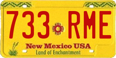 NM license plate 733RME