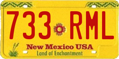 NM license plate 733RML