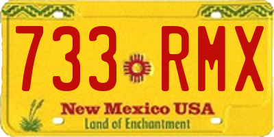 NM license plate 733RMX