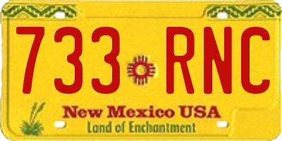 NM license plate 733RNC