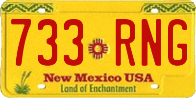NM license plate 733RNG