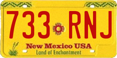 NM license plate 733RNJ