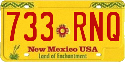NM license plate 733RNQ