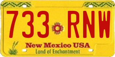 NM license plate 733RNW