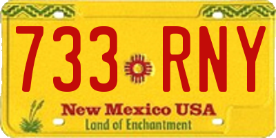NM license plate 733RNY