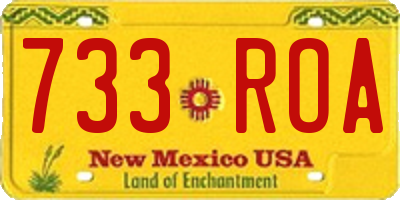 NM license plate 733ROA