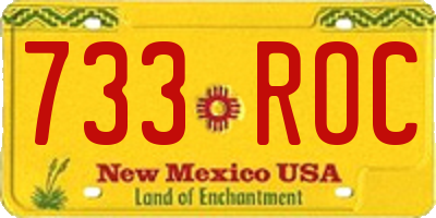 NM license plate 733ROC