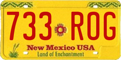 NM license plate 733ROG