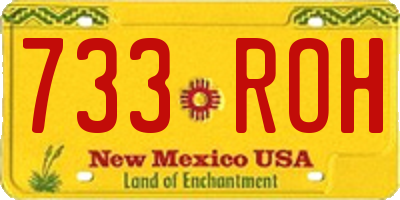 NM license plate 733ROH
