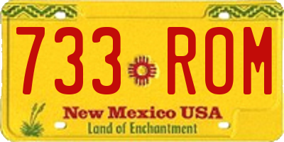 NM license plate 733ROM