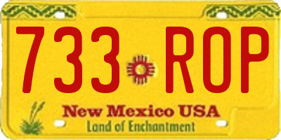 NM license plate 733ROP