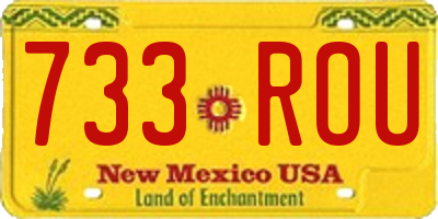 NM license plate 733ROU
