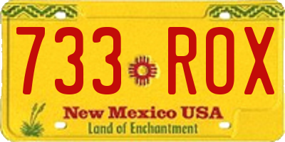 NM license plate 733ROX
