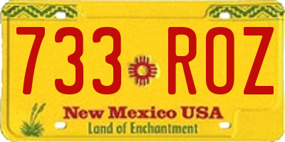 NM license plate 733ROZ