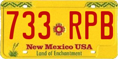 NM license plate 733RPB