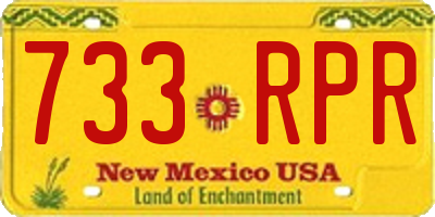 NM license plate 733RPR