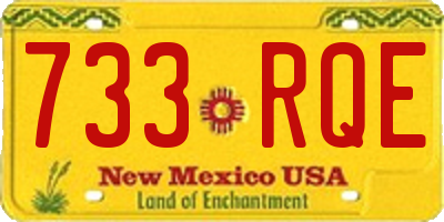 NM license plate 733RQE