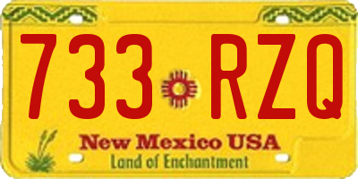NM license plate 733RZQ