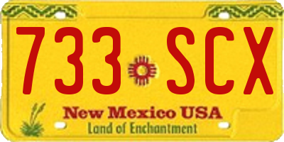 NM license plate 733SCX