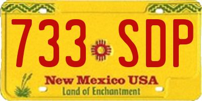 NM license plate 733SDP