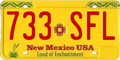 NM license plate 733SFL