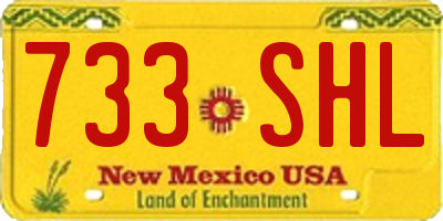 NM license plate 733SHL