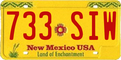 NM license plate 733SIW