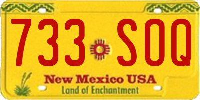 NM license plate 733SOQ
