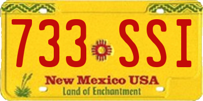 NM license plate 733SSI