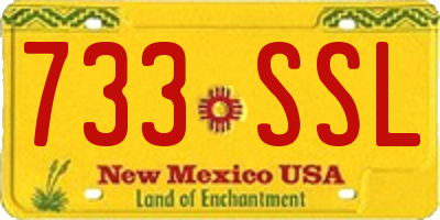 NM license plate 733SSL