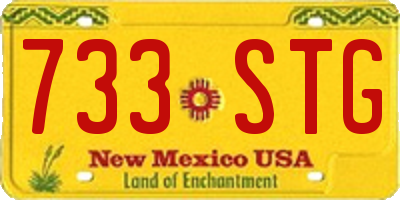 NM license plate 733STG