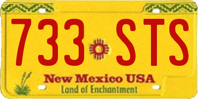 NM license plate 733STS