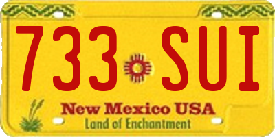 NM license plate 733SUI