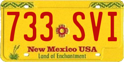 NM license plate 733SVI