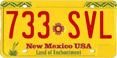 NM license plate 733SVL
