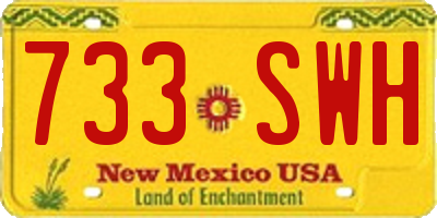 NM license plate 733SWH