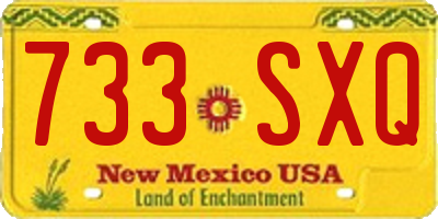 NM license plate 733SXQ