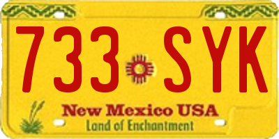 NM license plate 733SYK