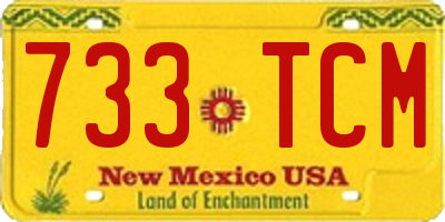 NM license plate 733TCM