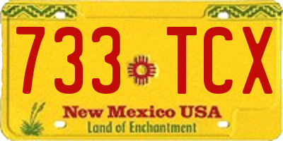 NM license plate 733TCX