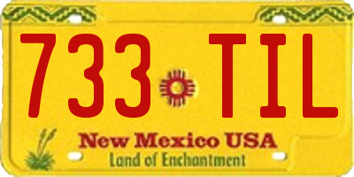 NM license plate 733TIL