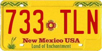 NM license plate 733TLN